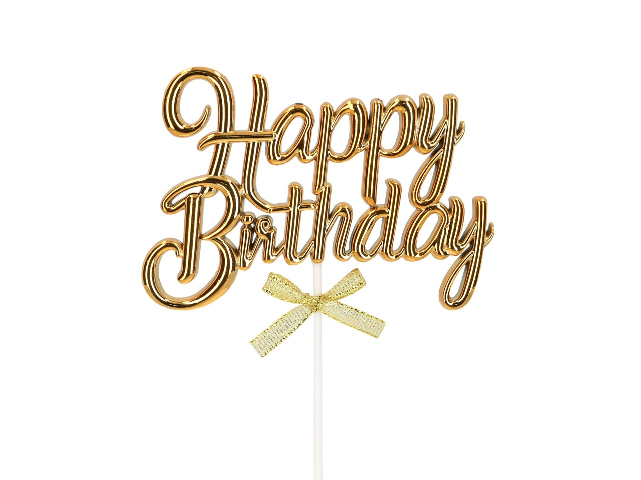 CM Cake Topper Happy Birthday gold 3D