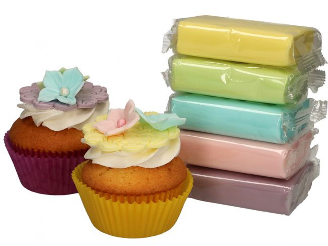 Funcakes - Rollfondant- Multipack Pastellfarben 5x100g