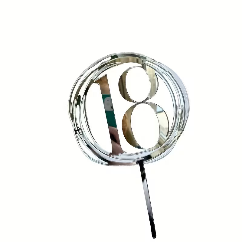 18. Geburtstag Topper Silber