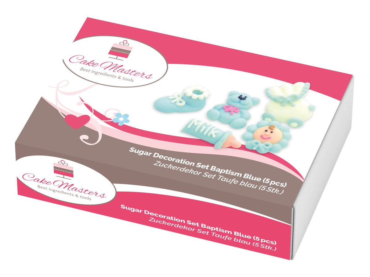 CM Taufenset blau Zucker 5er Set