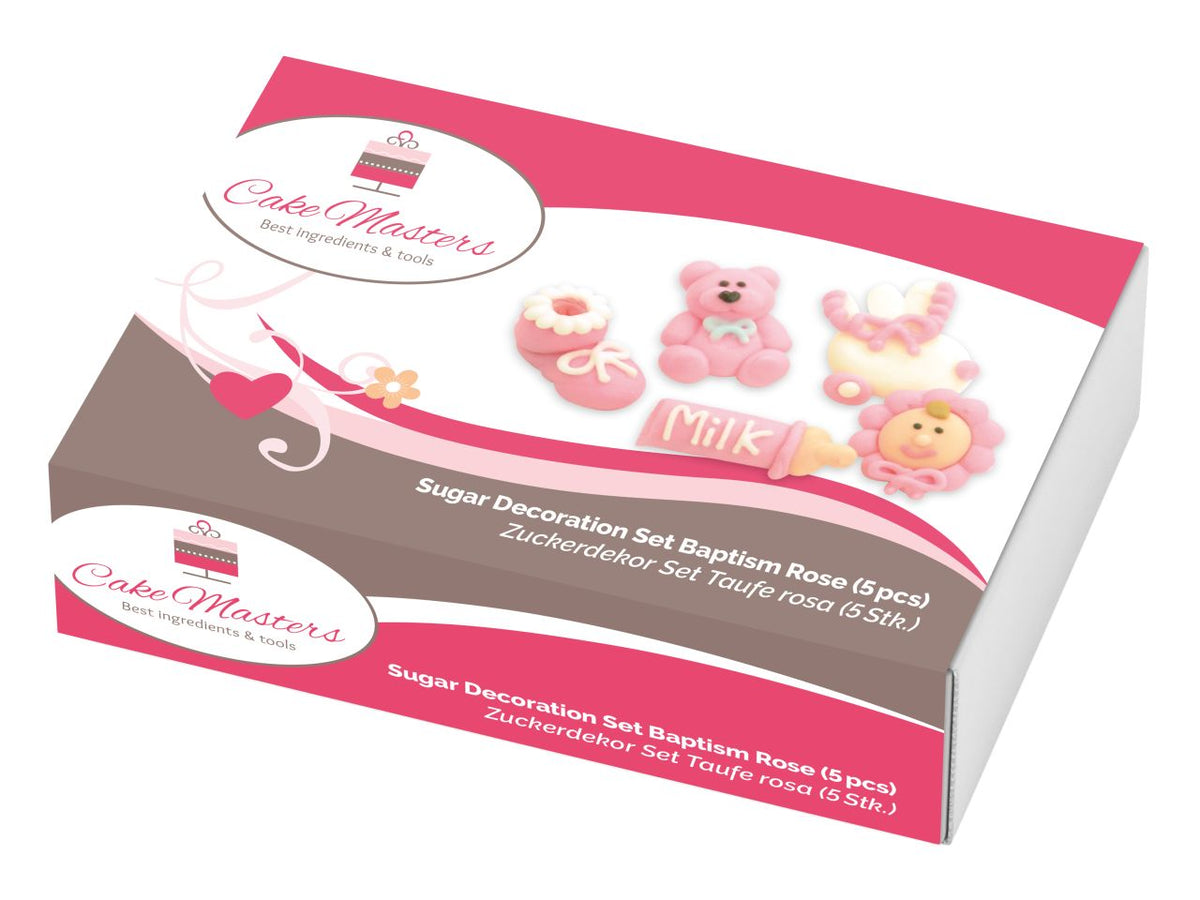 CM Taufenset rosa Zucker 5er Set
