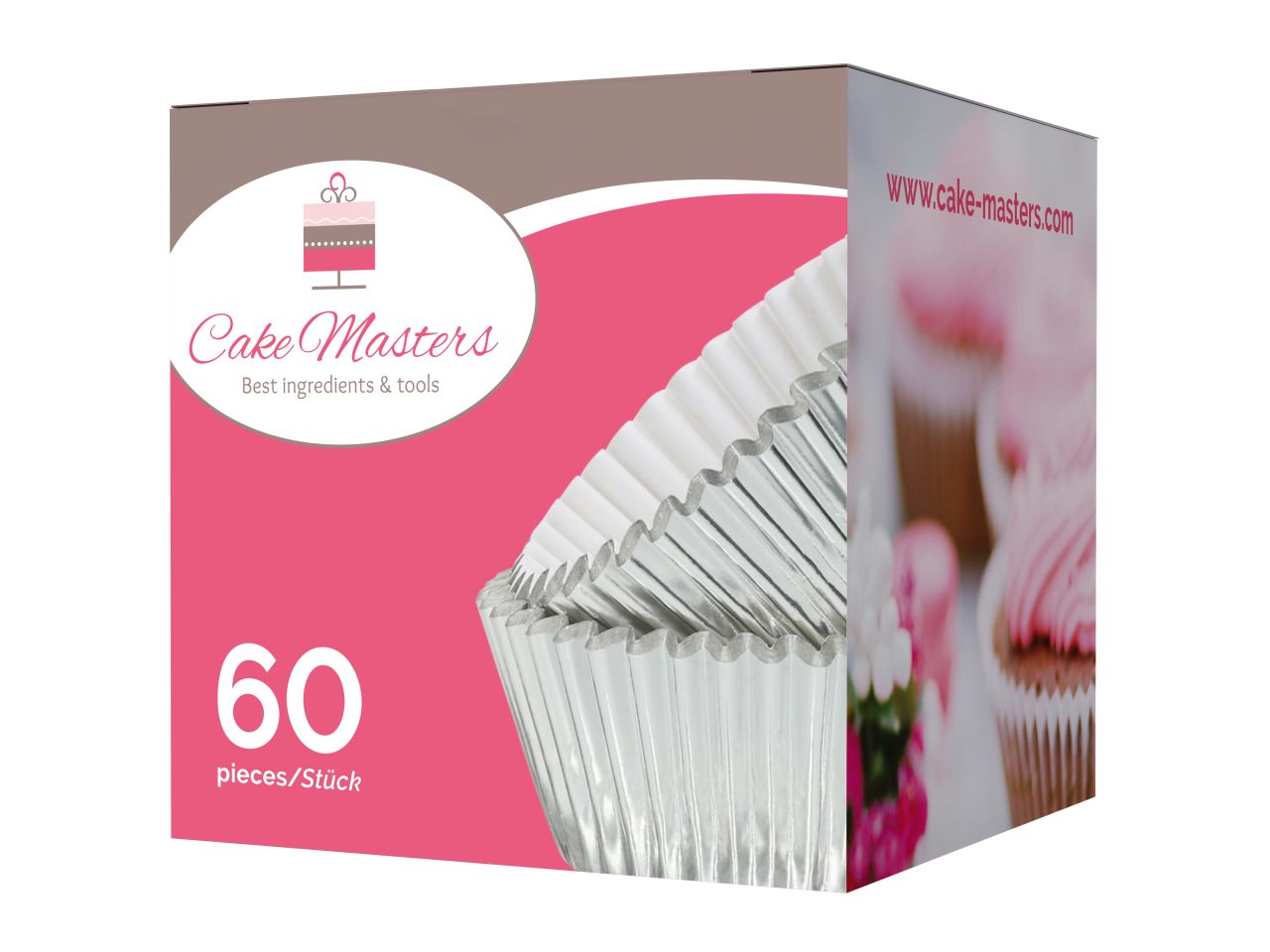 CM Cupcakes Cups - Alu silber 60 Stück