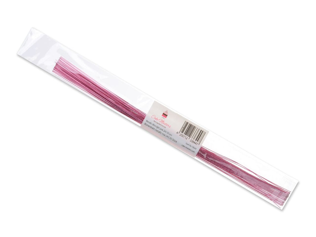 CM Blumendraht metallic rosa 20G 50 Stück