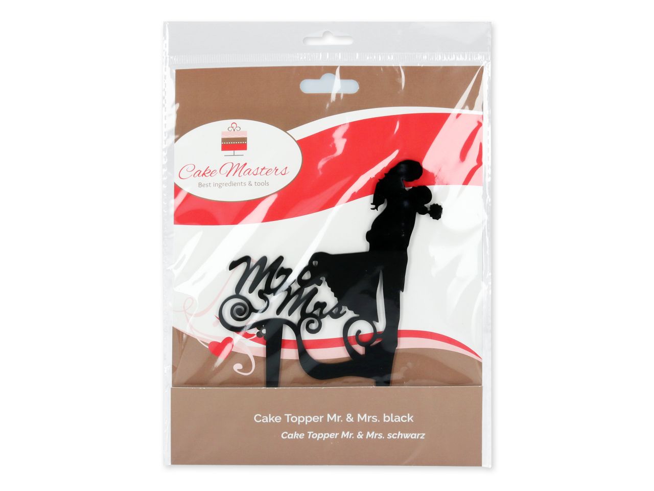 CM Cake Topper Mr. & Mrs. schwarz