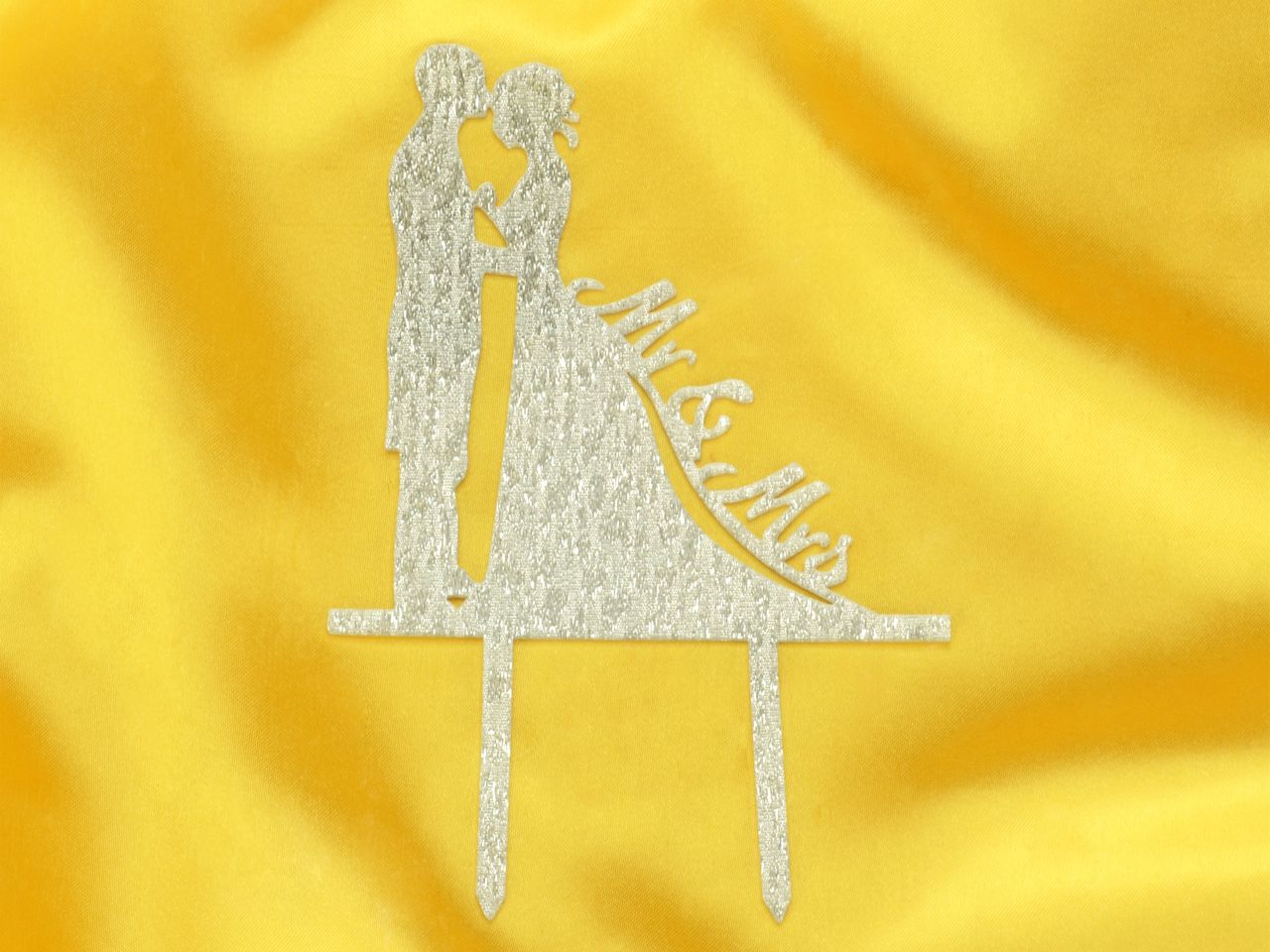 CM Cake Topper Mr. & Mrs. silber