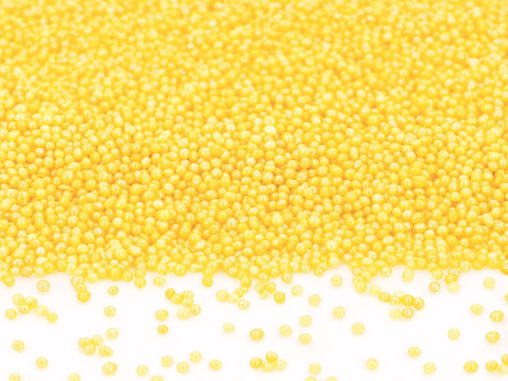 CM Mini-Perlen gelb-glimmer 90g