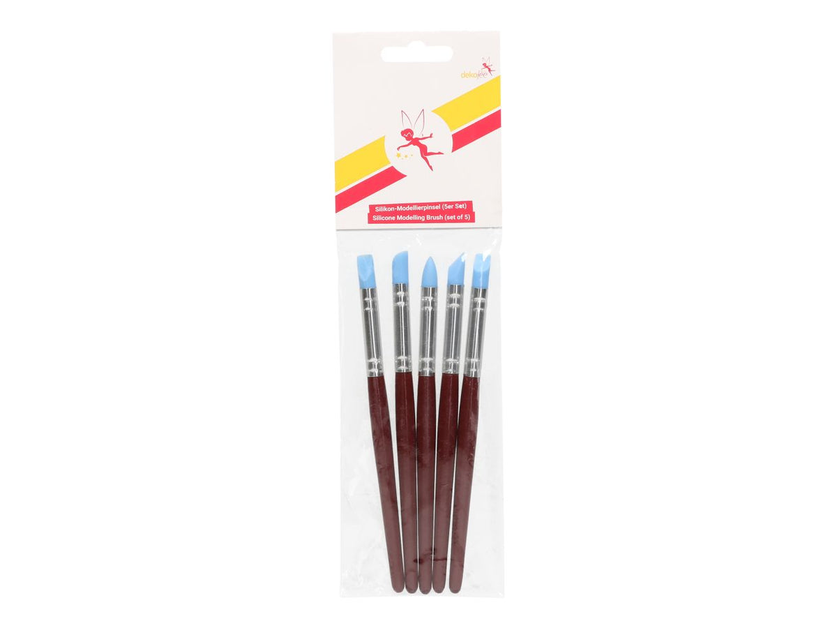 dekofee Modellierpinsel Silikon 5er Set