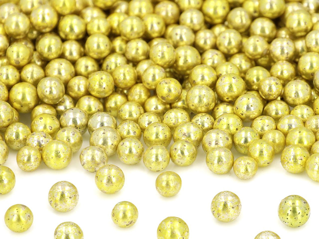 CM Weiche Zuckerperlen gold 7mm 80g