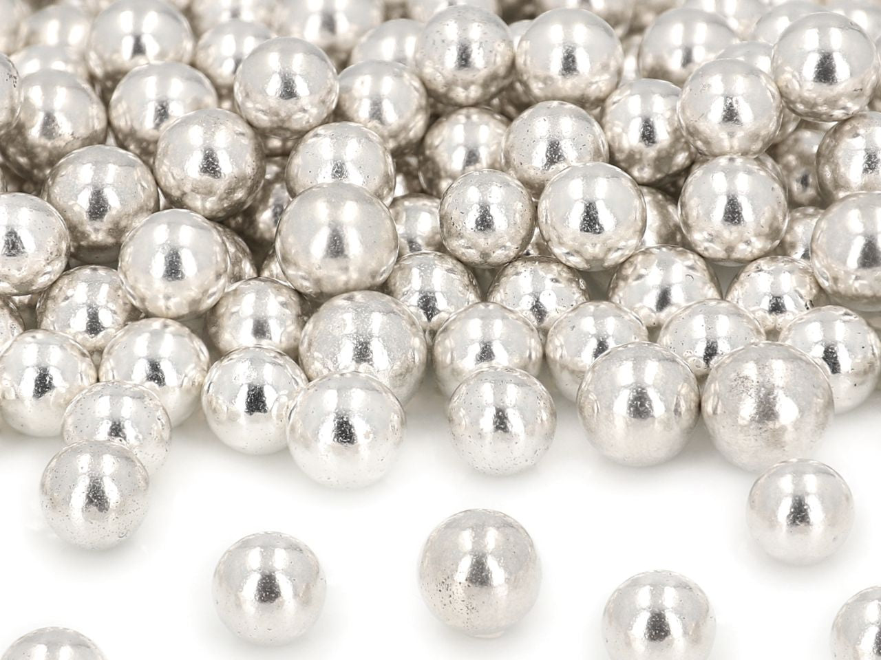 CM Weiche Zuckerperlen silber 10mm 80g