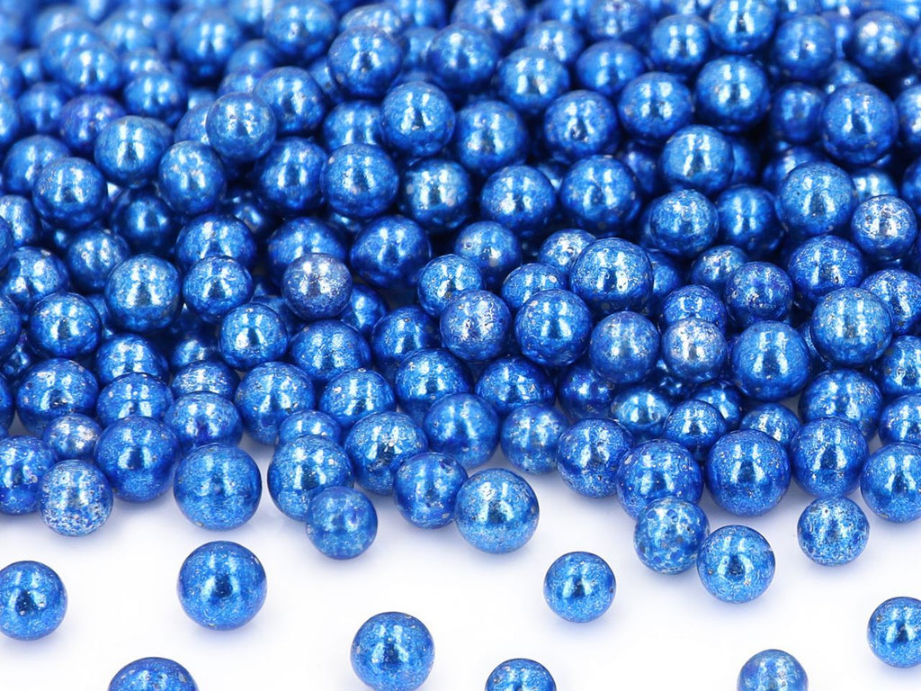 CM Weiche Zuckerperlen metallic dunkelblau 7mm 80g