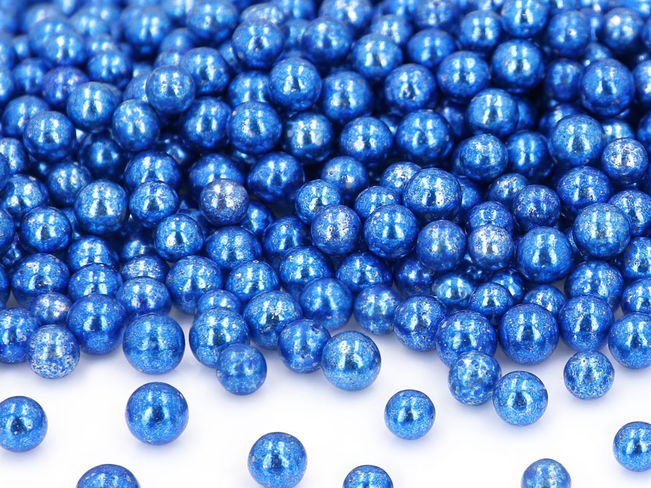 CM Weiche Zuckerperlen metallic dunkelblau 7mm 80g