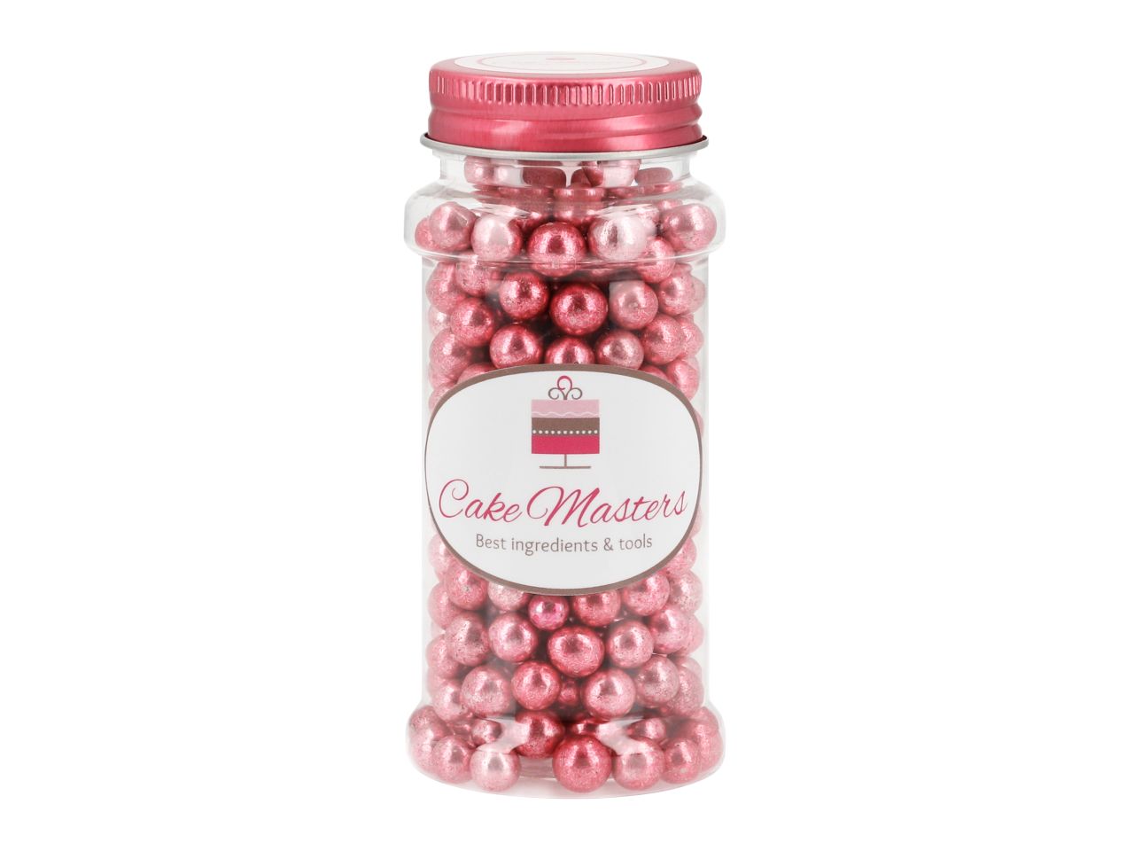 CM Weiche Zuckerperlen metallic pink 7mm 80g