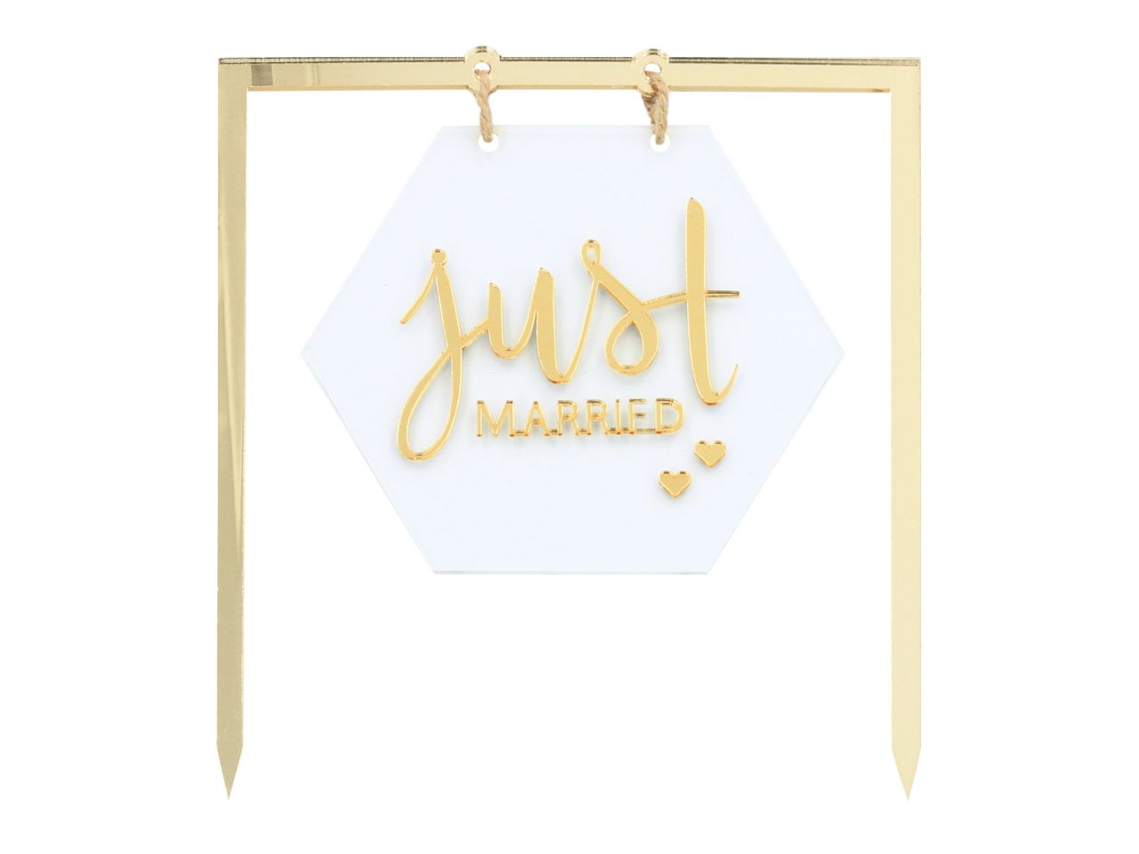 Cake-Masters Cake Topper Just married gold