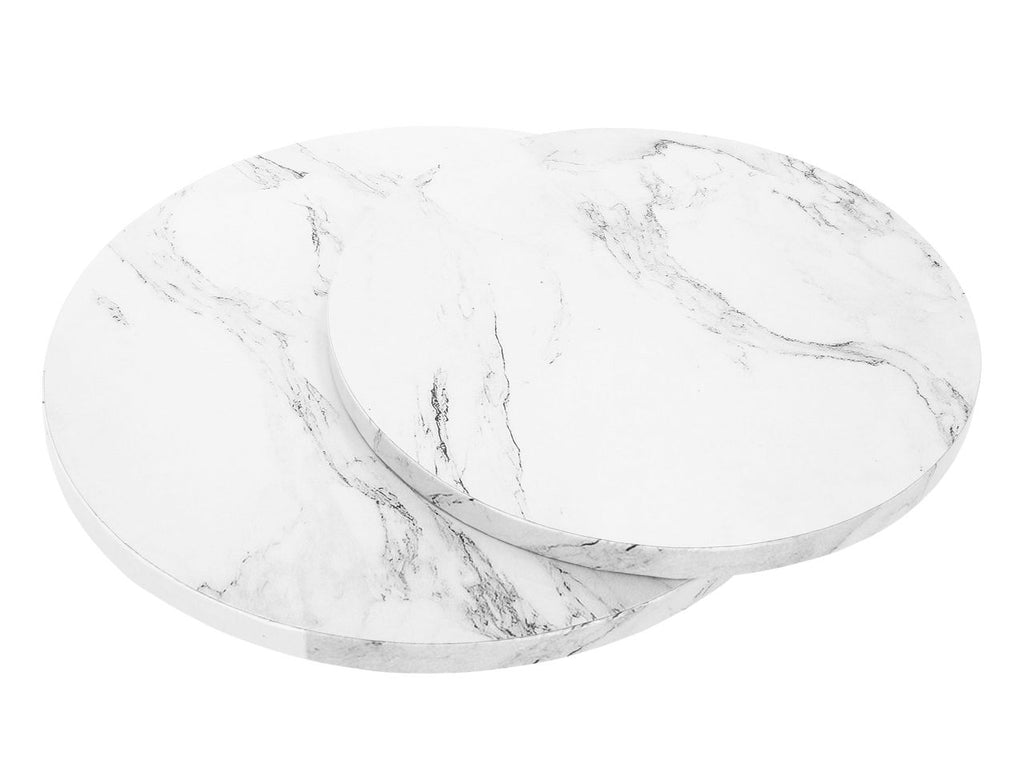 CM Cakeboard rund 30cm Marmor Weiss