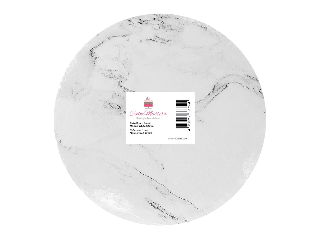 CM Cakeboard rund 30cm Marmor Weiss