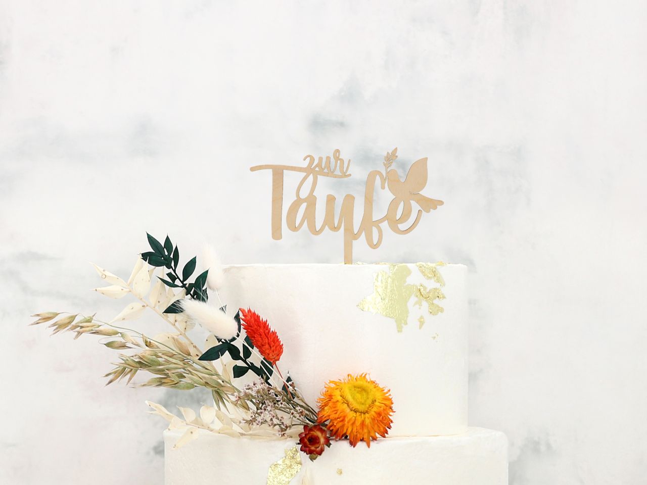 CM Cake Topper Holz Taufe