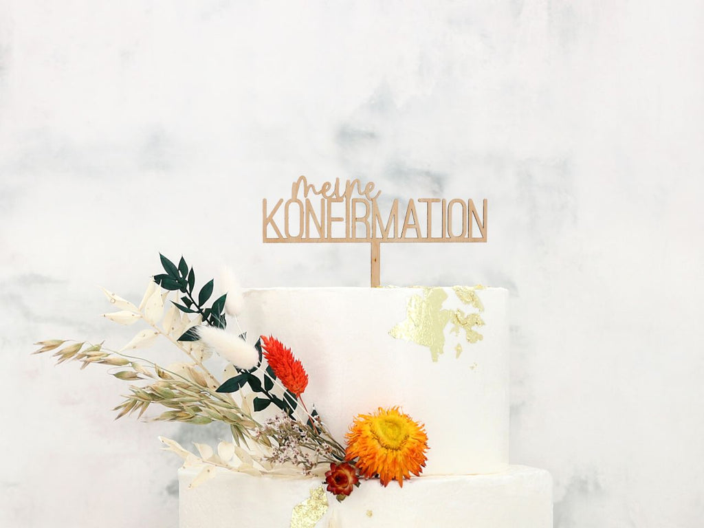 CM Cake Topper Holz Konfirmation