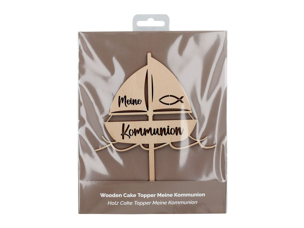 CM Cake Topper Holz Kommunion