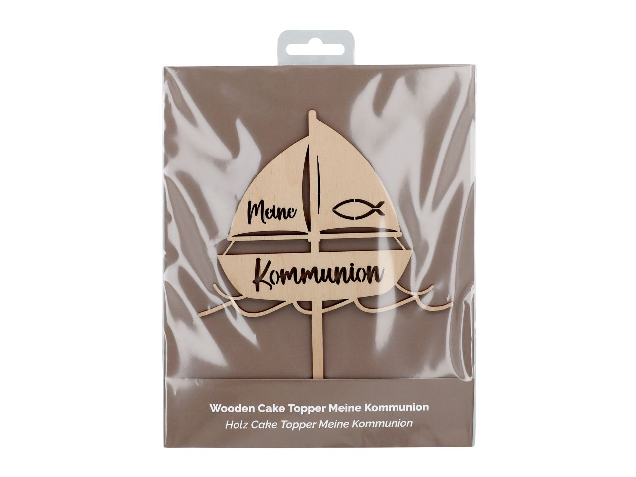 CM Cake Topper Holz Kommunion