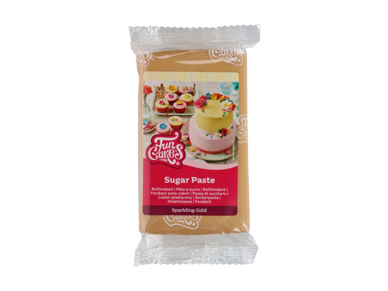 Funcakes - Fondant - Sparkling Gold 250g