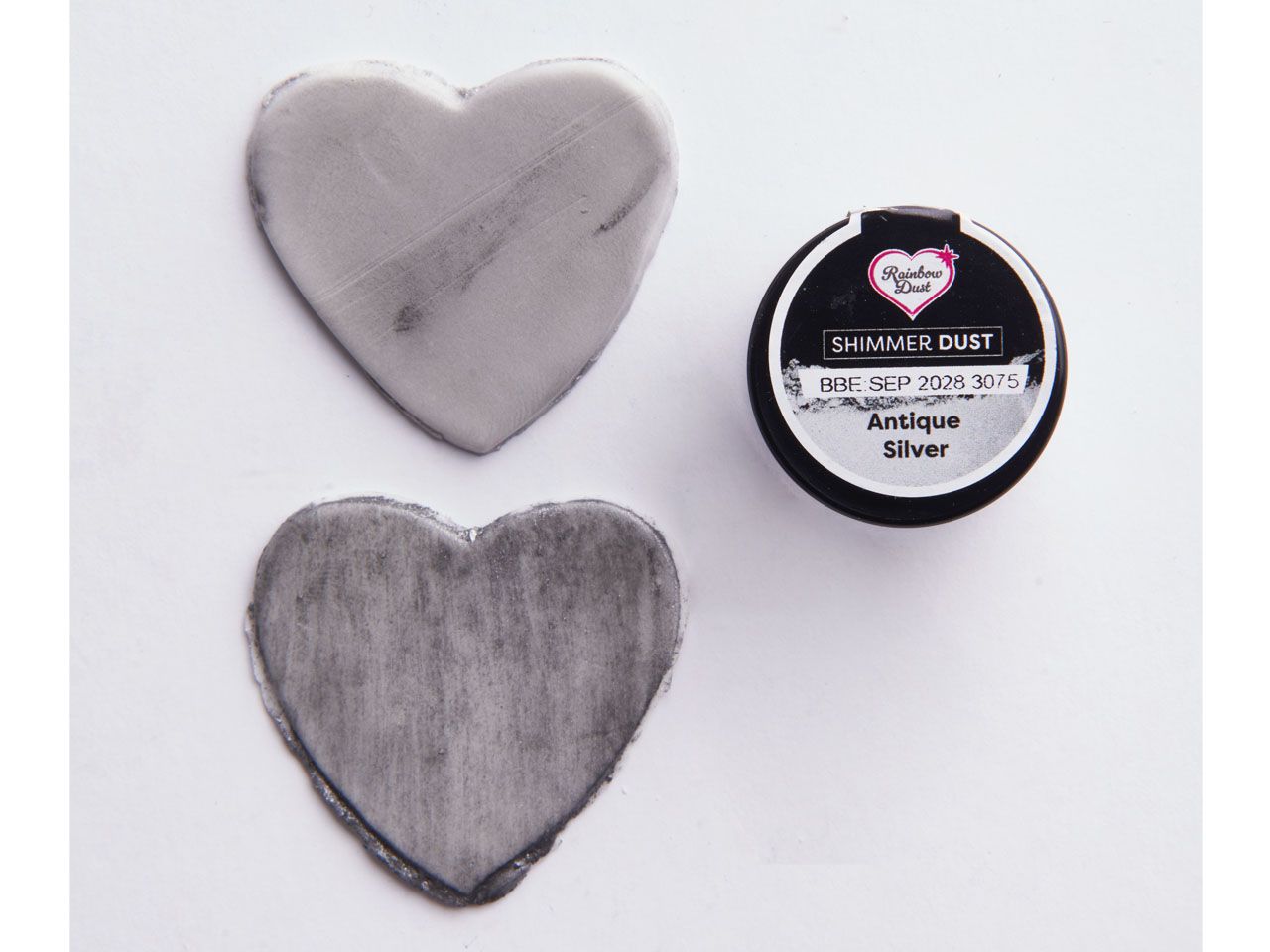 RD Essbares Puder-Metallic Antique Silber