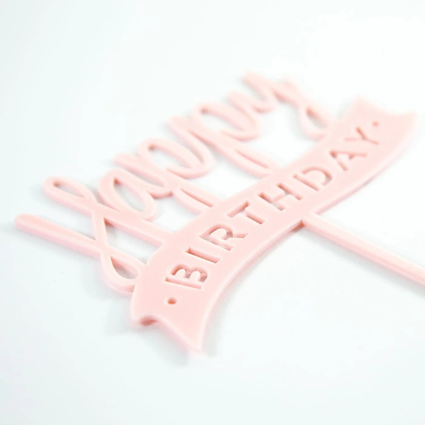 Cake Topper - Happy Birthday rosa