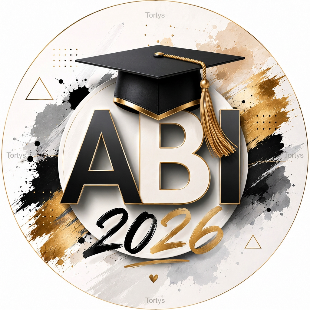 Essbares Tortenbild -  Abitur/Abschluss 1