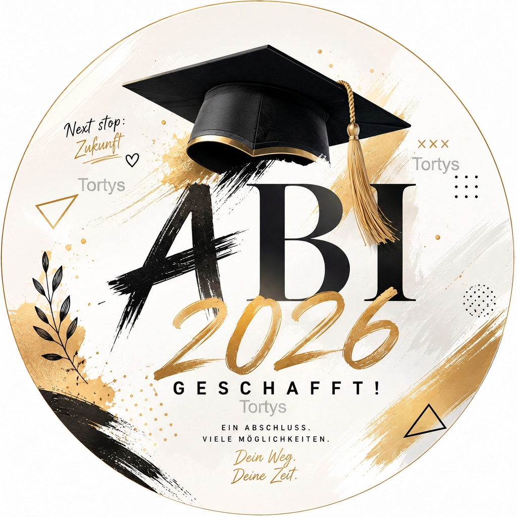 Essbares Tortenbild -  Abitur/Abschluss 3