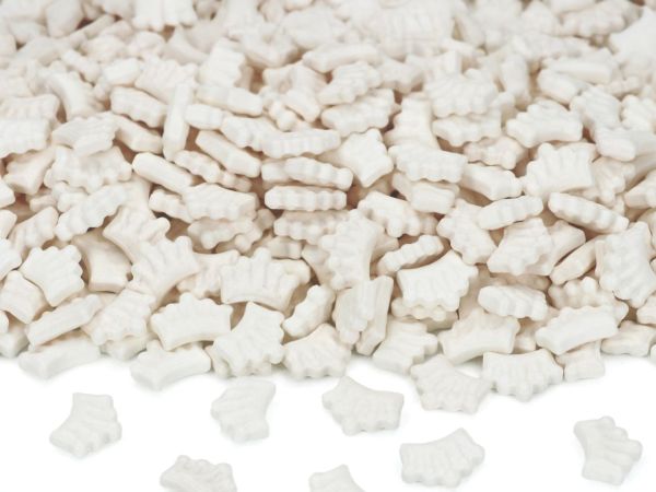 CM Basics Streudekor Kronen weiß 80g