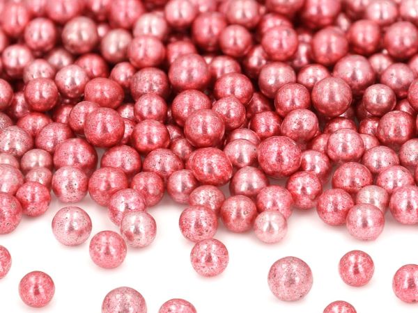 CM Weiche Zuckerperlen metallic pink 7mm 80g