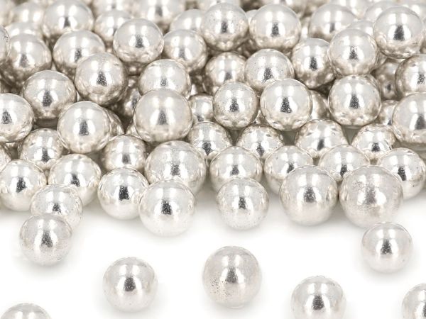 CM Weiche Zuckerperlen silber 5mm 70g