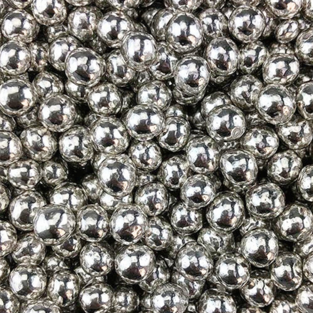 Tortys - Choco Balls - silber Glänzend 80g  9-10 mm