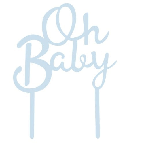 Cake Topper - Oh baby blue