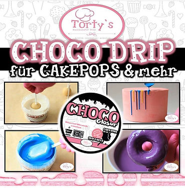 Choco Drip Glasur - Rosa - für CakePops, DripCakes und mehr