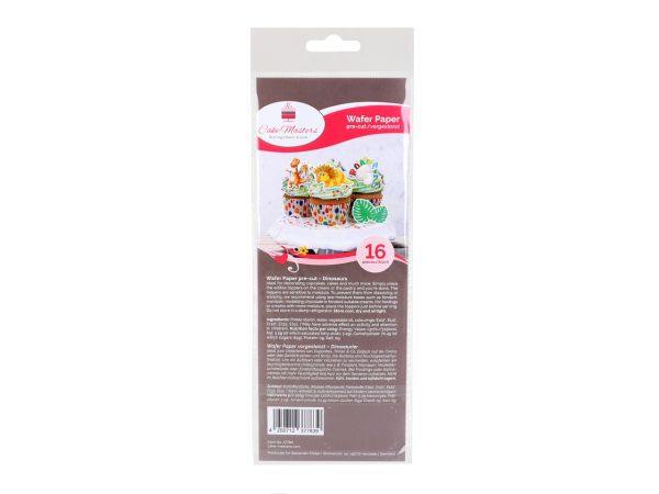 Cake-Masters Wafer Paper Dinosaurier 16 Stück vorgestanzt