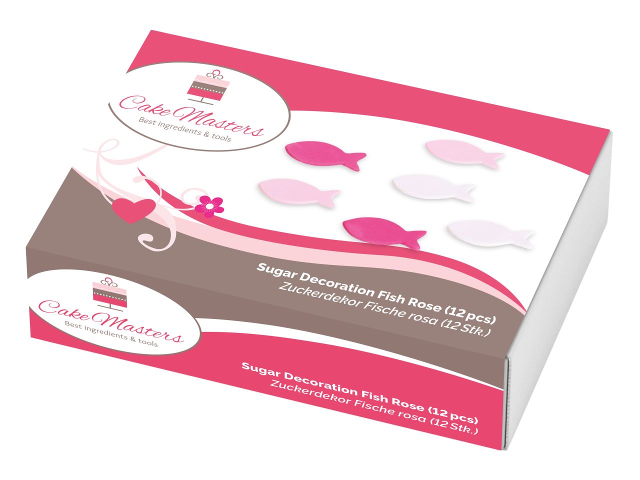 CM Zuckerdekor Fische rosa 12 Stück