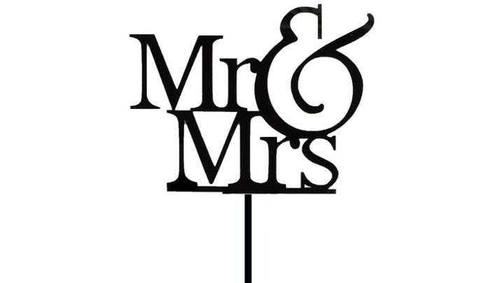 Cake Topper - MR & MRS