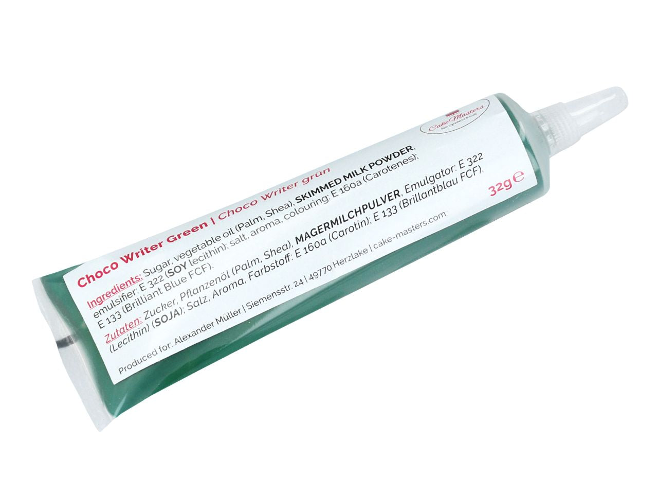 CMSchokoschrift grün 32g
