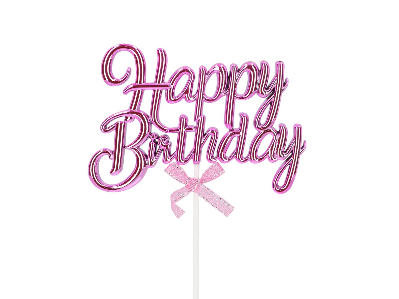 CM Cake Topper Happy Birthday pink 3D