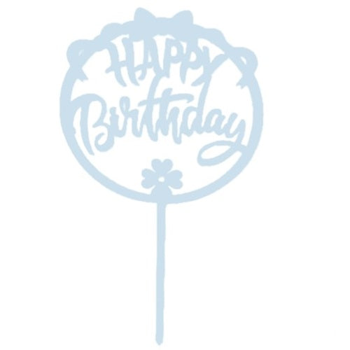 Cake Topper - Happy Birthday - blau