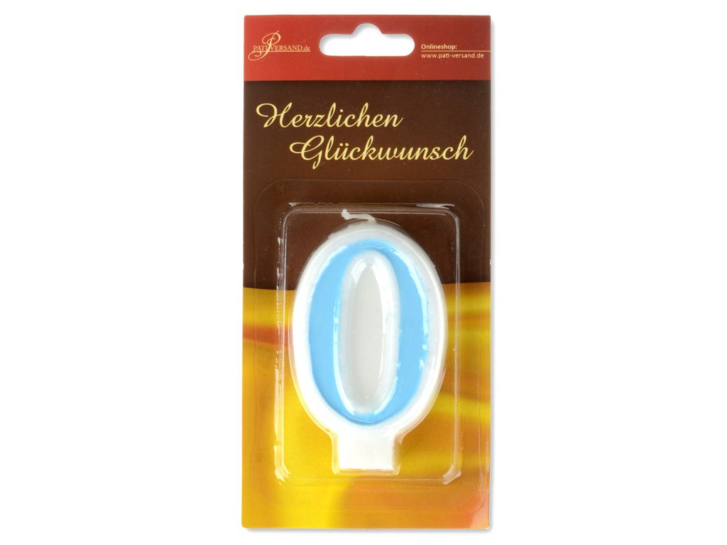 Pati-Versand Zahlen Kerze blau (0-9)