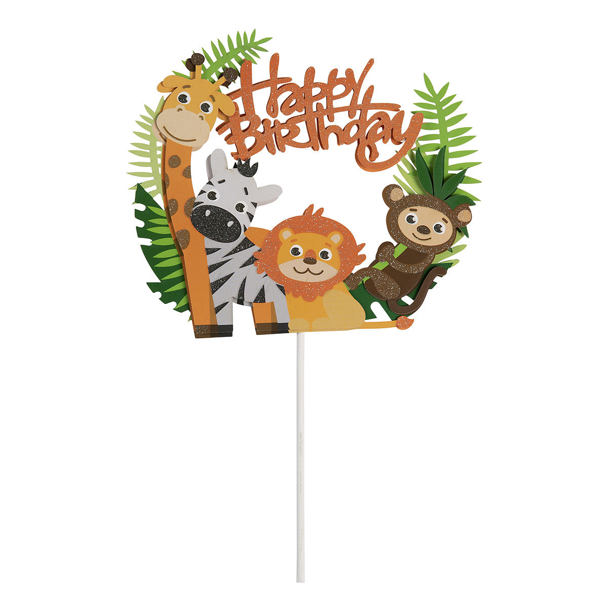 Cake Topper - Dschungel Tiere Happy Birthday