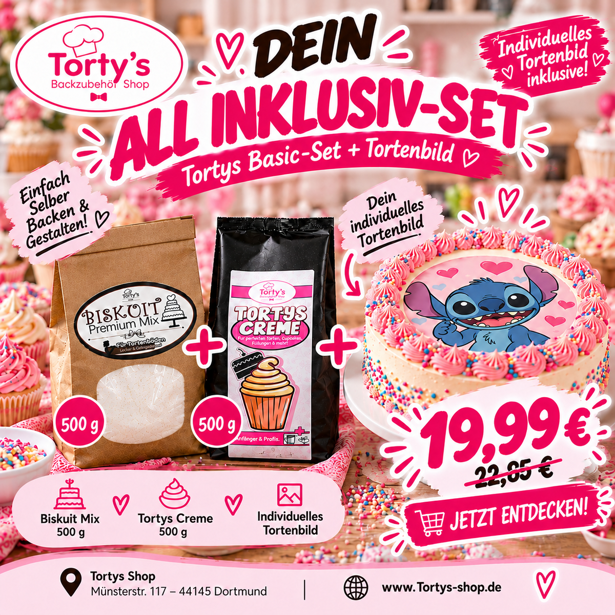 Torty`s - All Inklusiv Set (Basic Set + Tortenbild)