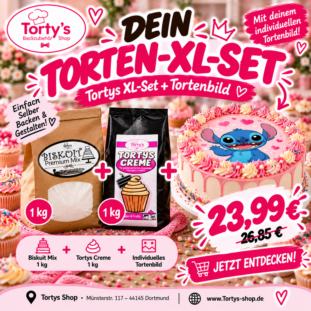 Torty`s XL-Set + Tortenbild