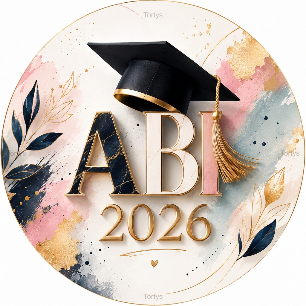 Essbares Tortenbild -  Abitur/Abschluss 2