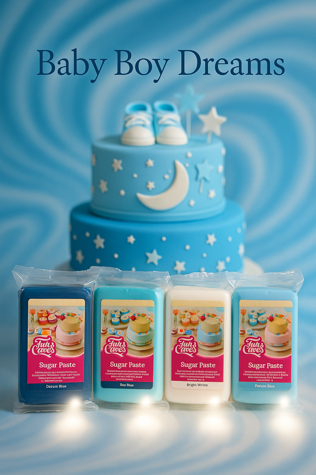 Funcakes - Fondant Set - Baby Boy Dreams- 4x250g