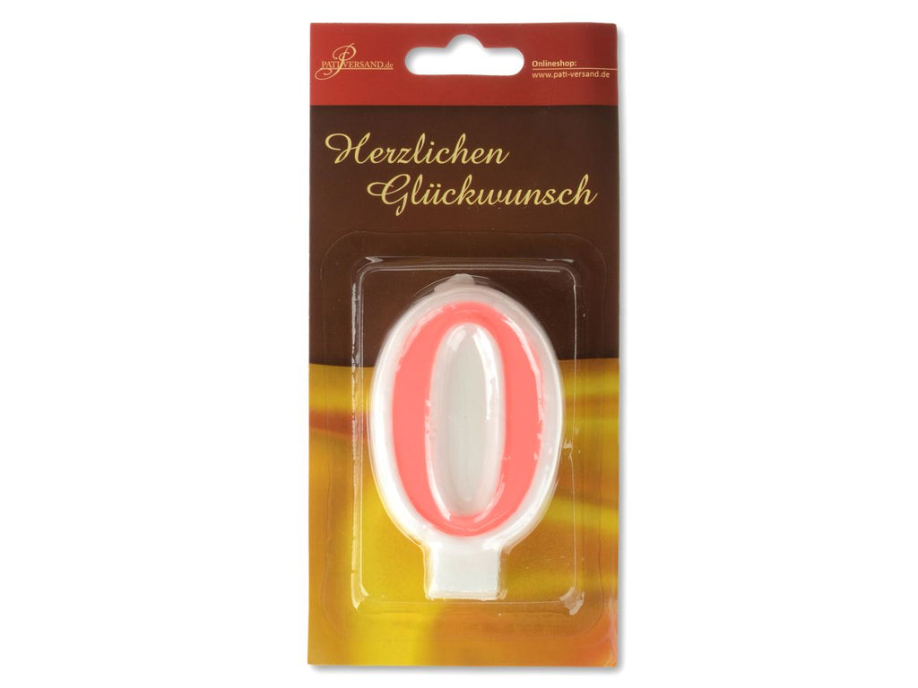 Pati-Versand Zahlen Kerze rosa (0-9)