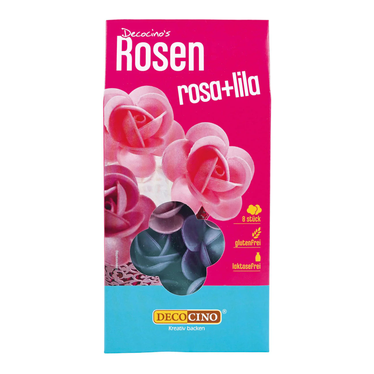 Oblaten-Rosen Rosa/Lila (8 Stück)