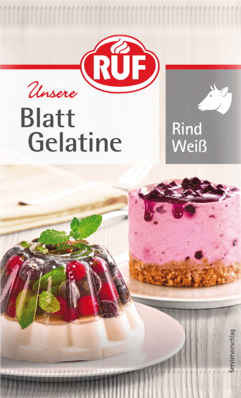 Ruf Blattgelatine Rind weiß 20g